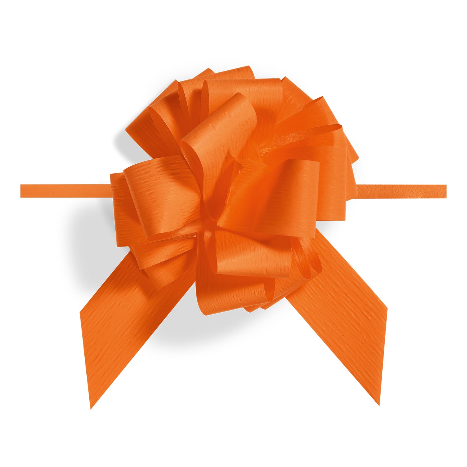 Ziehschleife Paper orange 13cm Durchmesser VE: 50 Stück