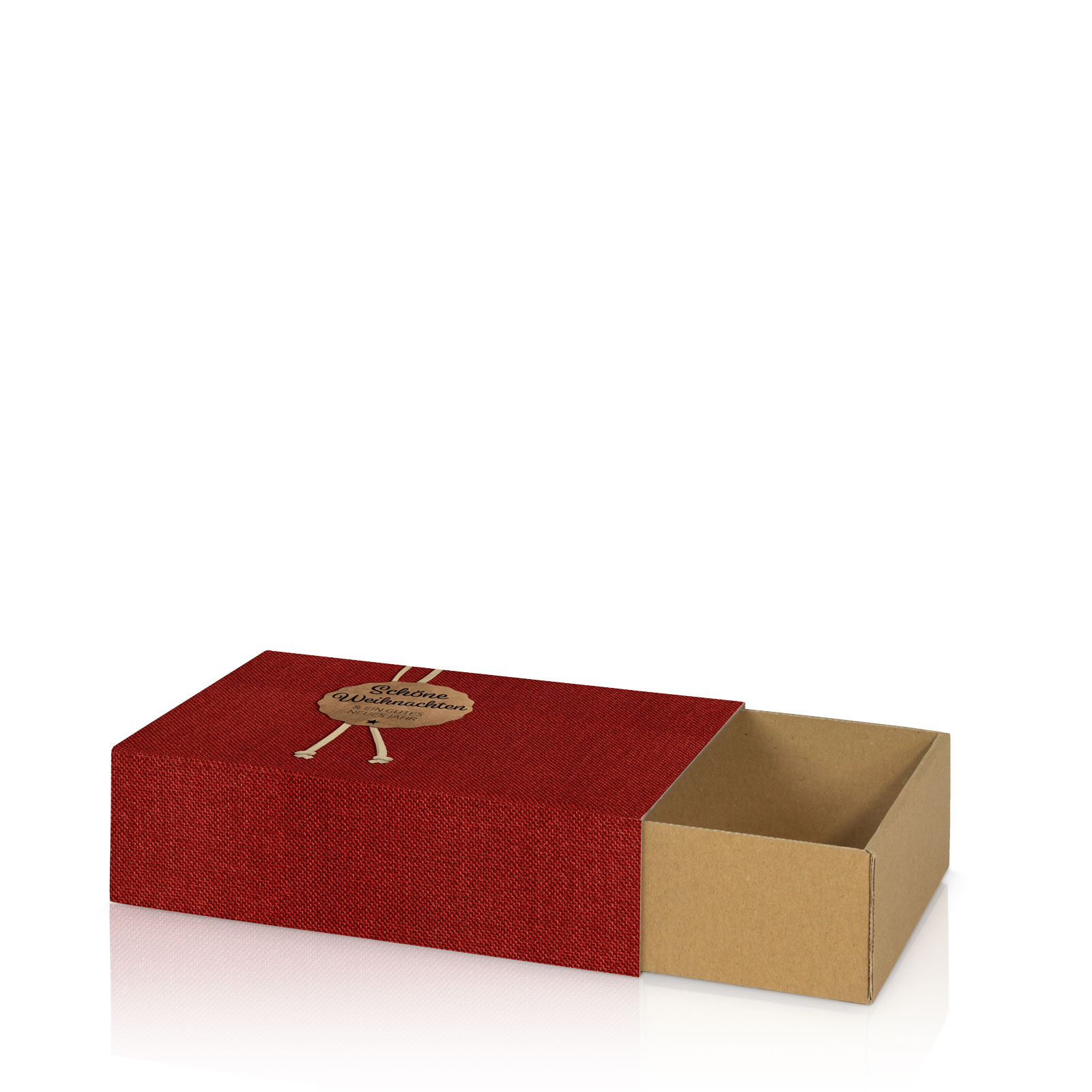 Geschenkbox 180x130x50mm rot  Schuber "Weihnachten"