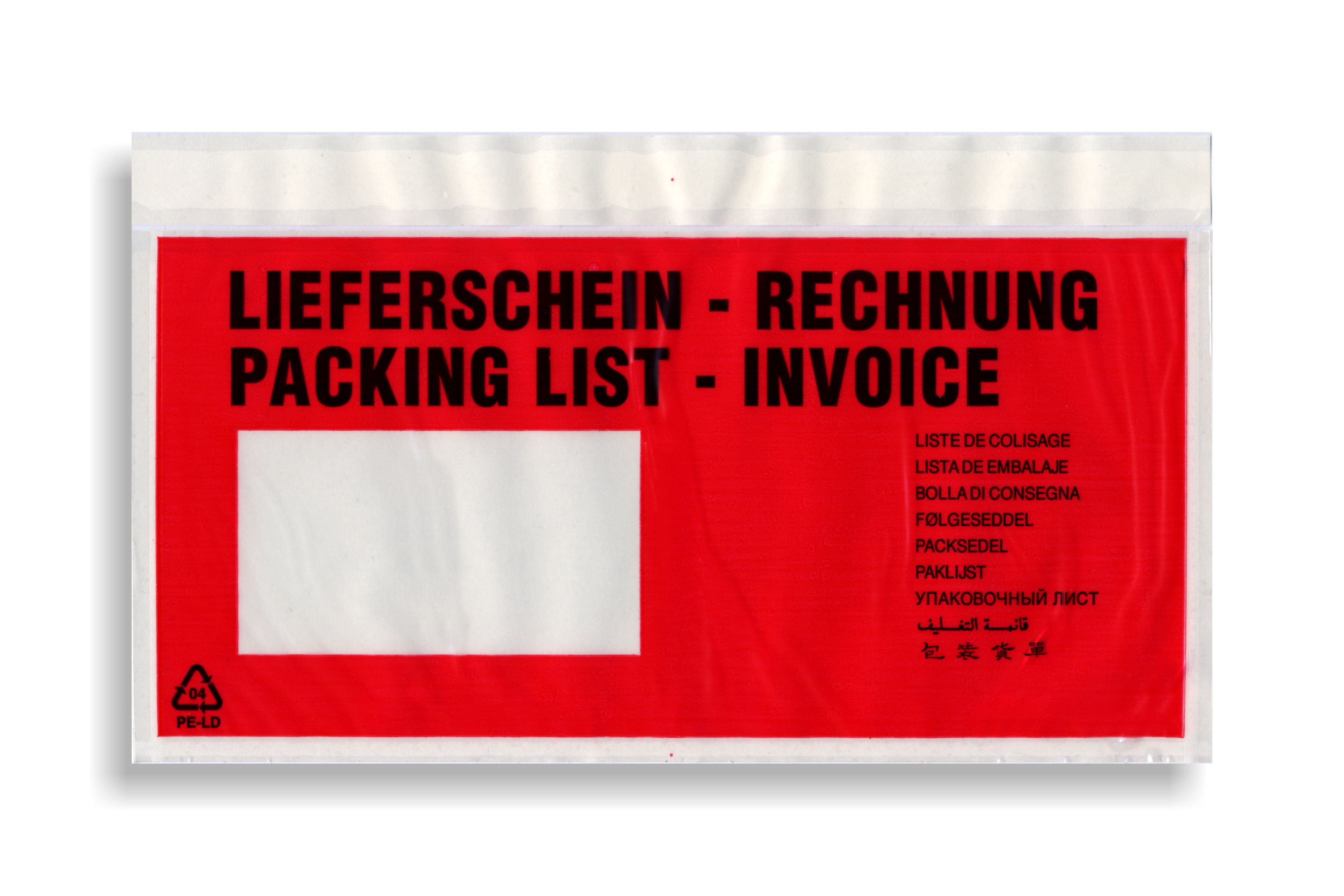 Begleittasche 230x110 Premium Liefersch-Rechnung VE: 500 ST 