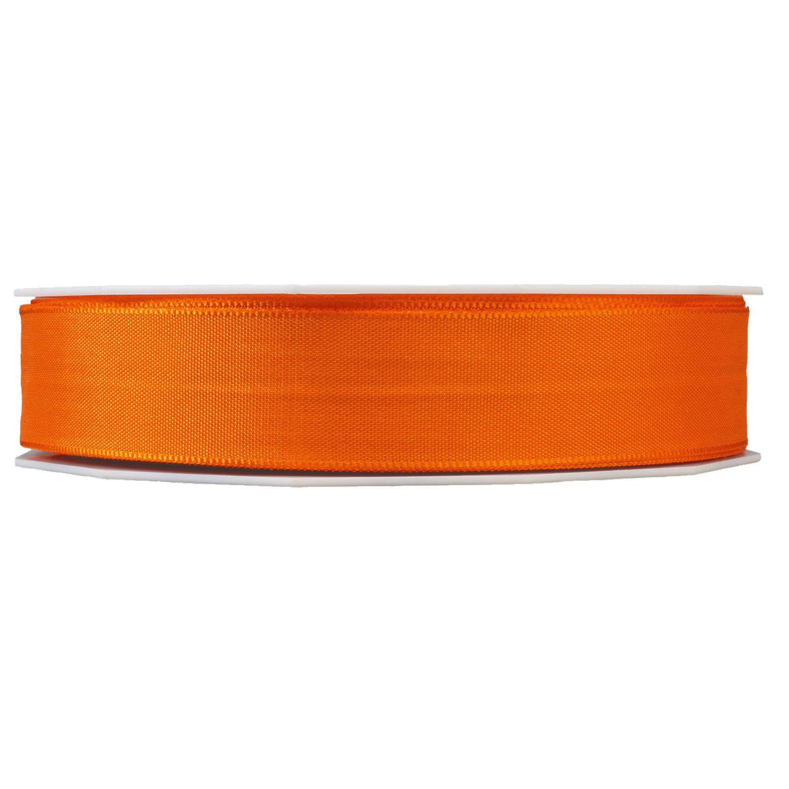 Geschenkband Uni 25mmx50m orange mit gewebter Kante