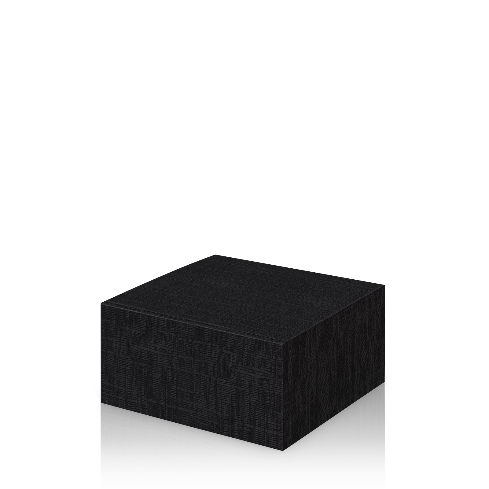 Geschenkbox 200x200x100 mm Seta schwarz Edle Oberfläche 