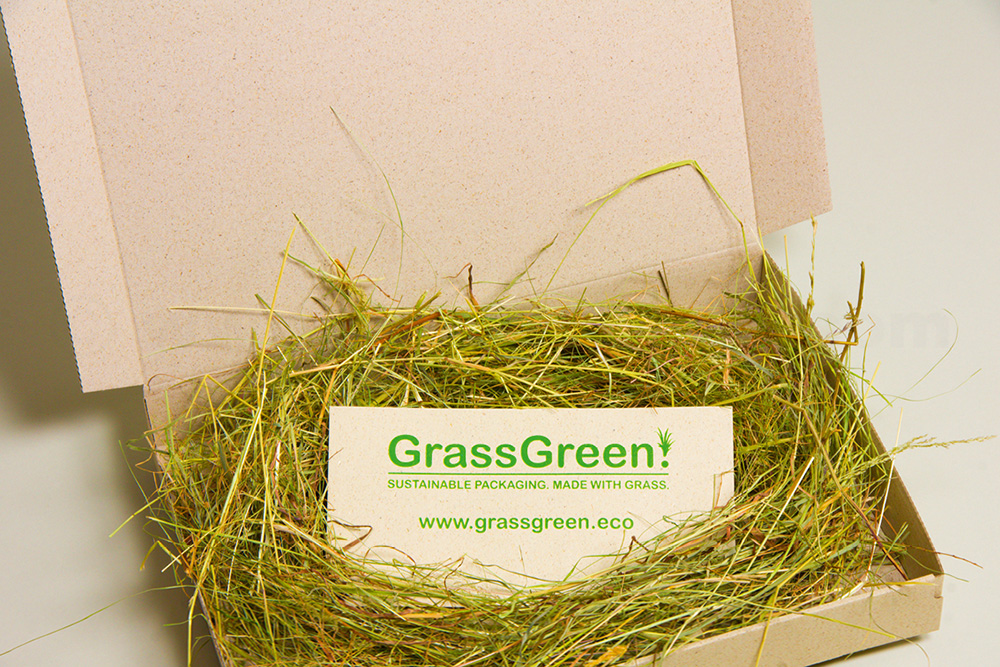 Postbox  A4+ Gras 340x235x40mm aus 100% Gras- +Recyclingfaser