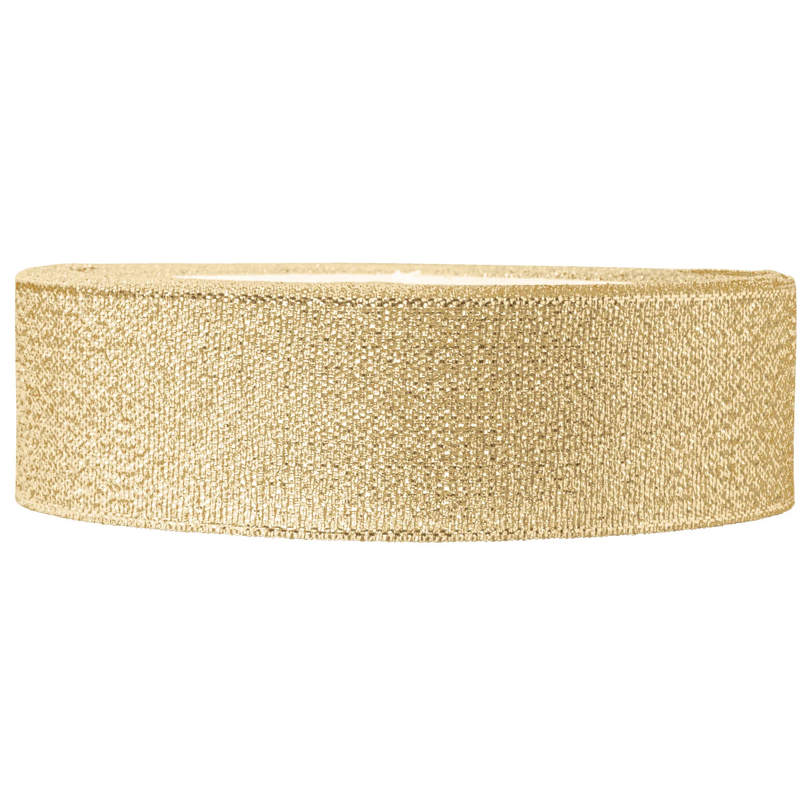 Geschenkband Gold Lurex 40mm Glänzendes Metallicband 22lfm