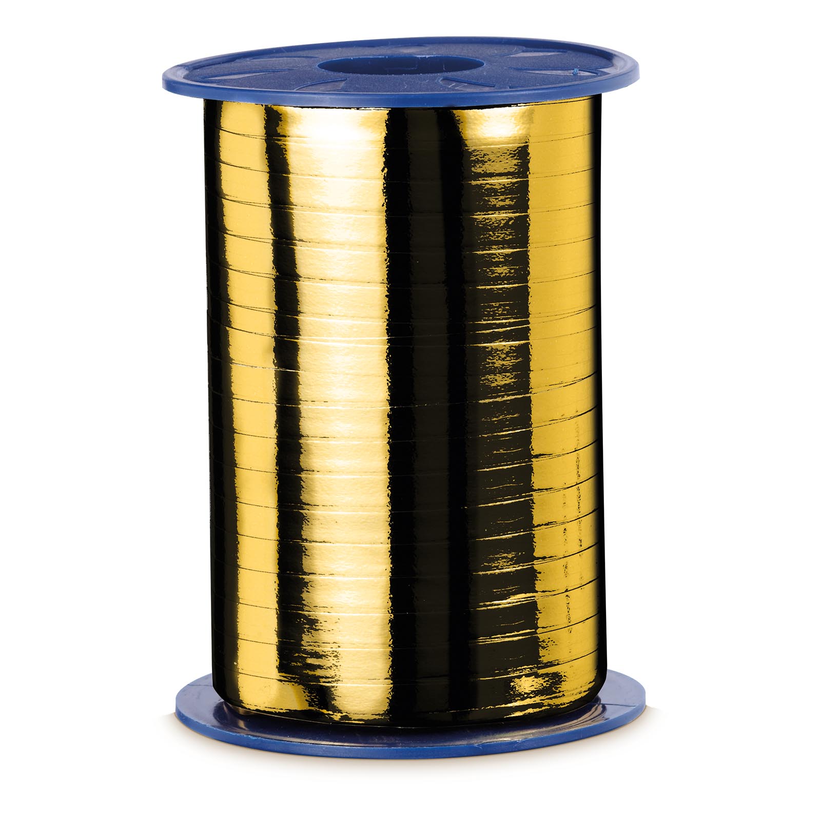 Geschenkband 5mm Gold/Metallic Ringelband -Polyband 400lfm