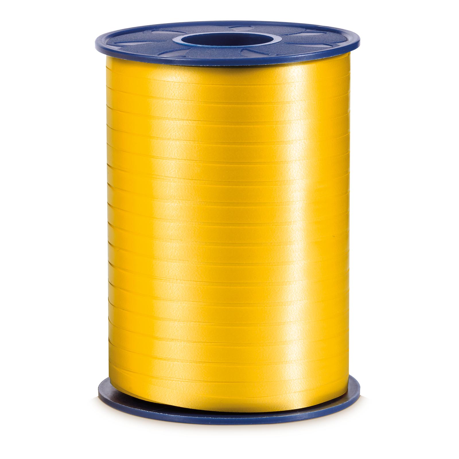 Geschenkband 5mmx500m gelb Ringelband -Polyband