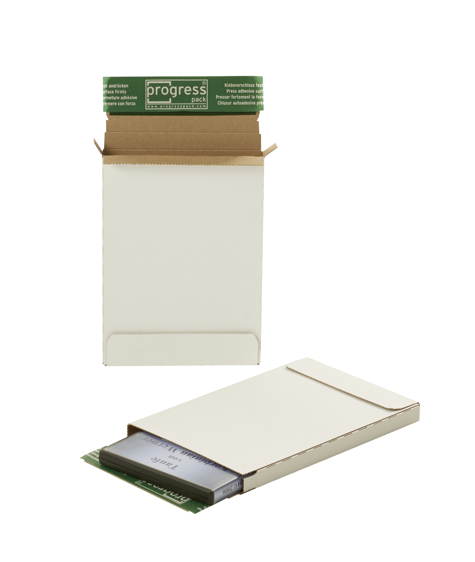 Briefbox A4 345x245x15mm weiß  SK-Verschluß Boden+Deckel