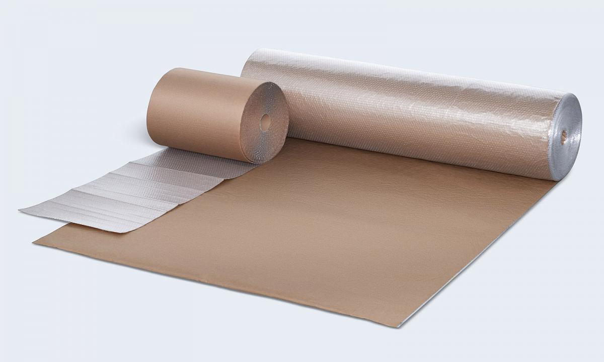 Luftpolsterfolie Papier 100cm papierkaschiert75µ,3-lagig,50m