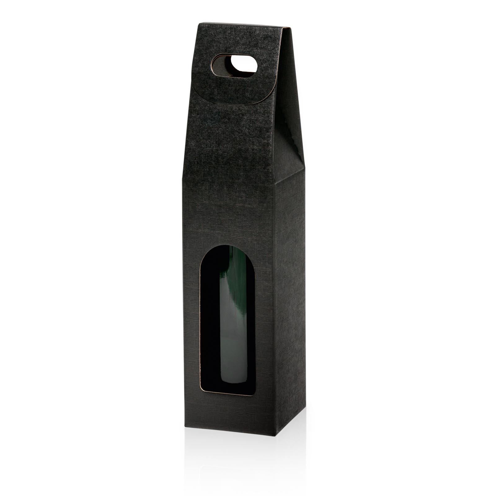 Flaschenträger 1er schwarz Strukturgeprägt, 340x90x90mm