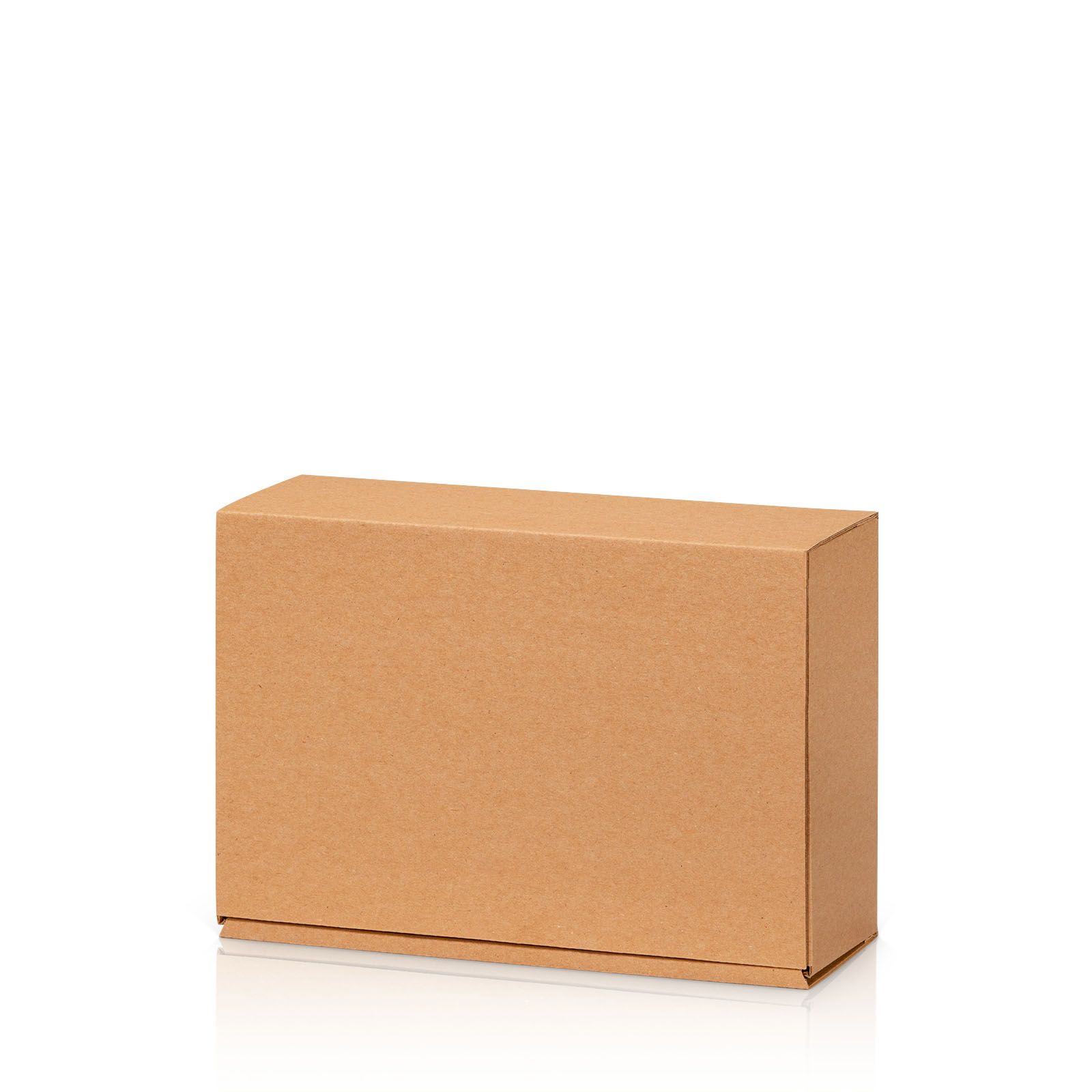 Geschenkbox S-220x150x75natura glatte Oberfläche Kraftpapier