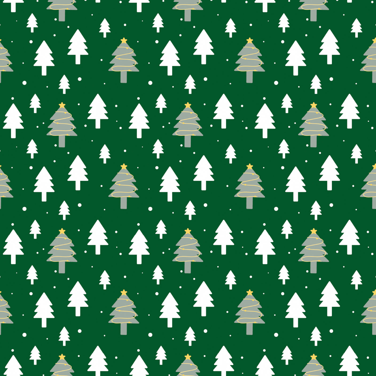 Geschenkpapier 50cm Wald grün 200m. Kraftpapier 60g/m² weiß
