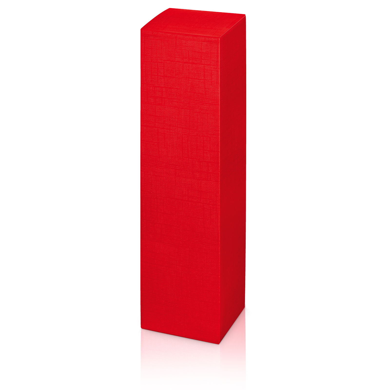 Flaschenkarton Strucktur rot stehend 90x90x355mm