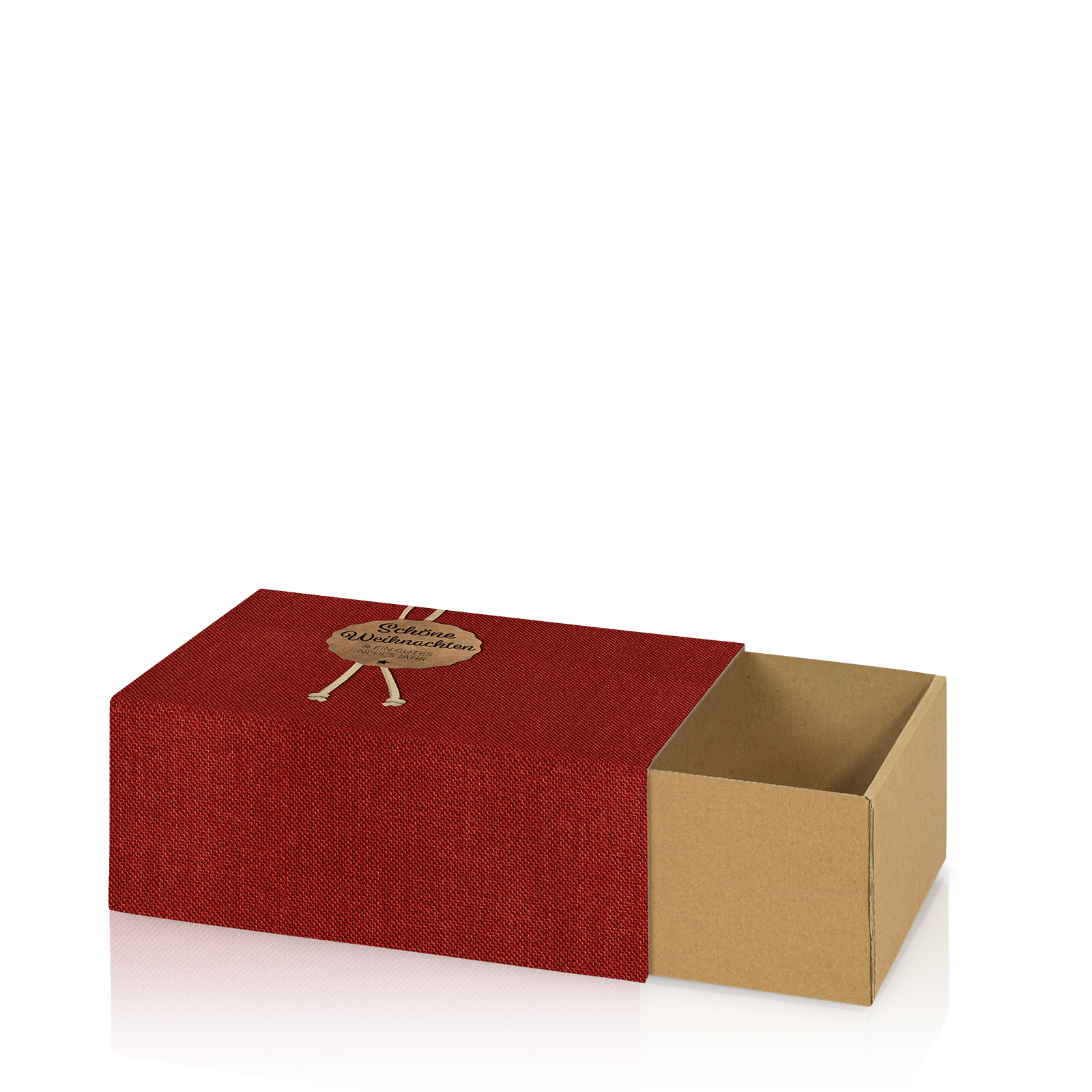 Geschenkbox rot Weihnachten Schuber Größe -4-180x130x70mm