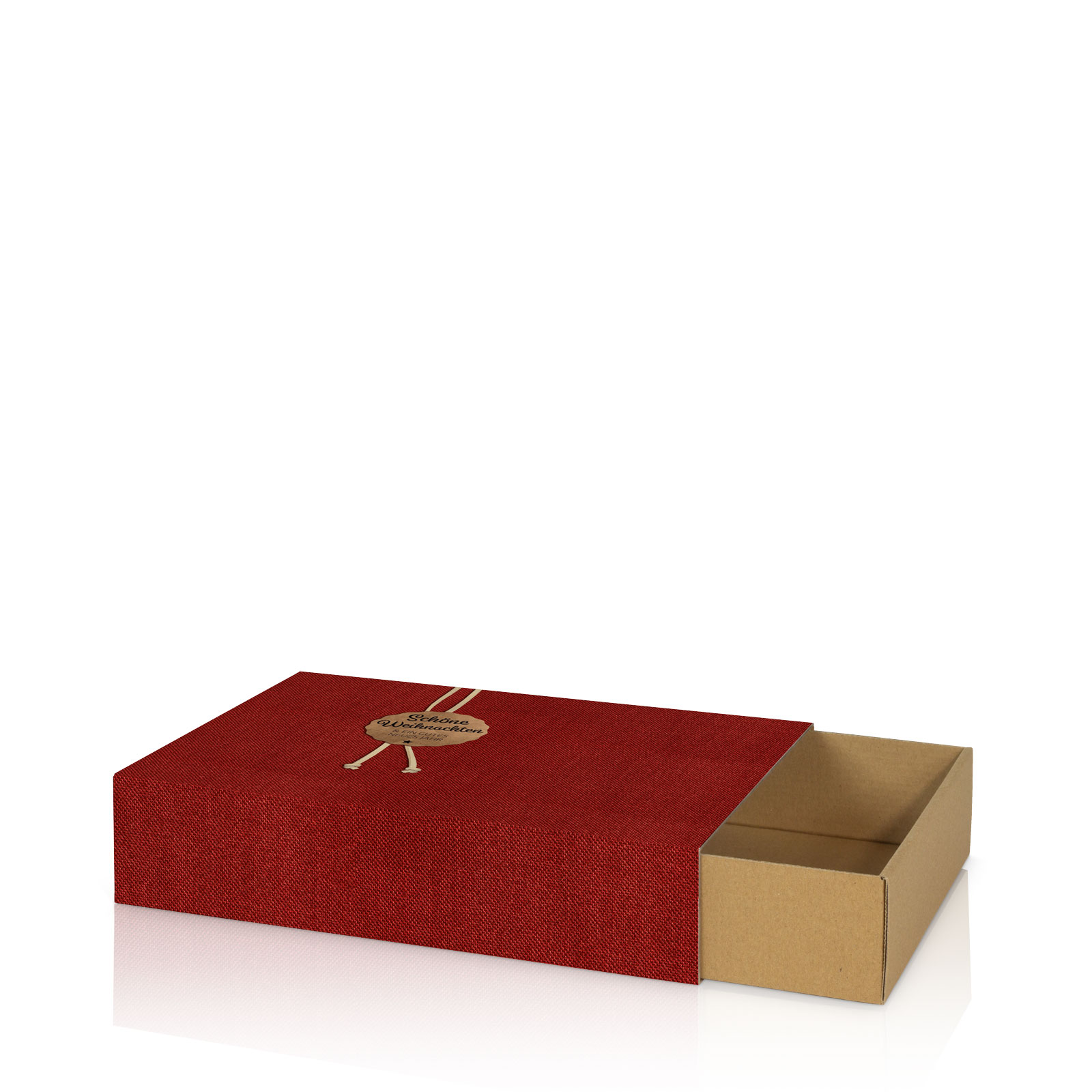 Geschenkbox 250x180x50mm rot Schuber " Weihnachten"
