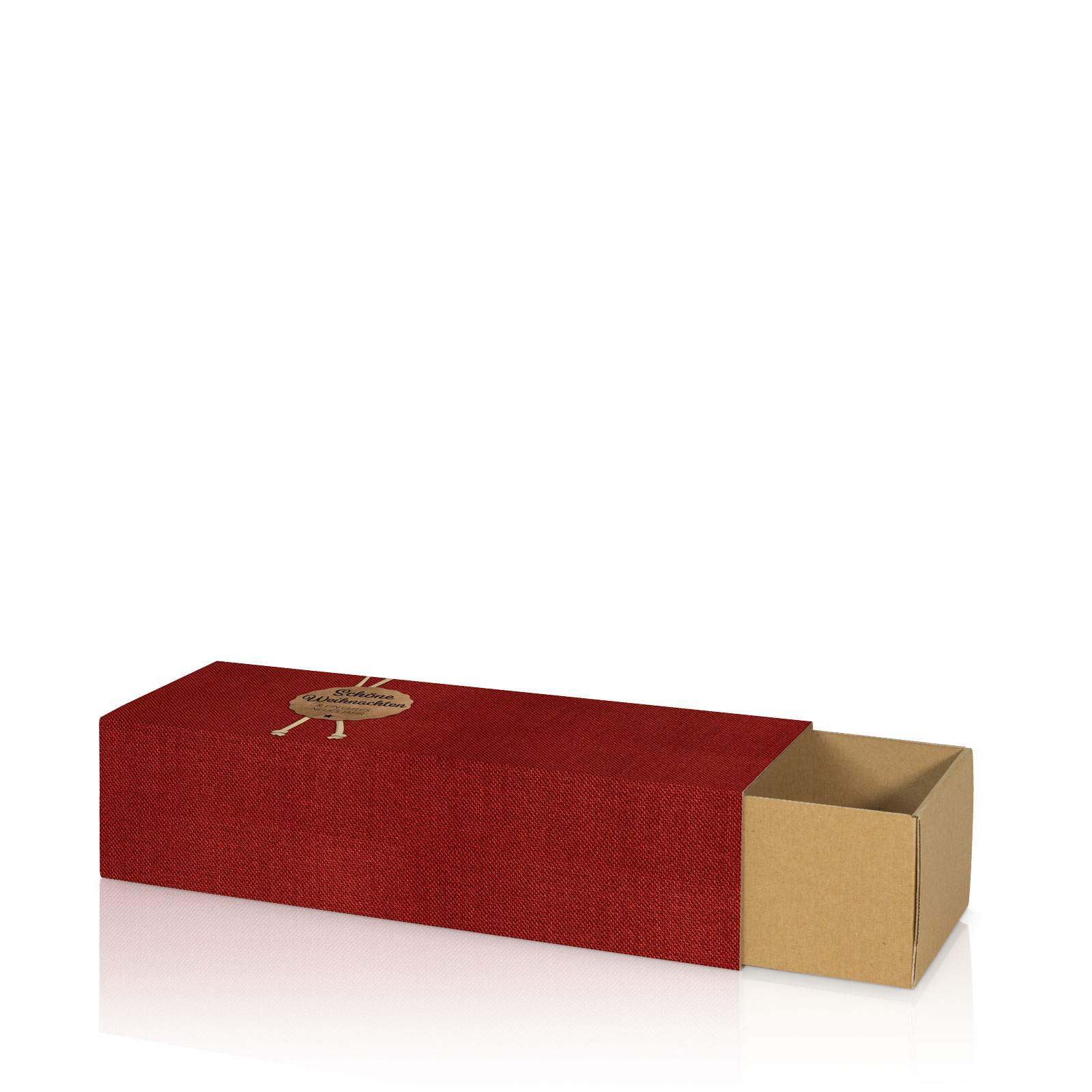 Geschenkbox 290x100x70mm rot Schuber " Weihnachten"