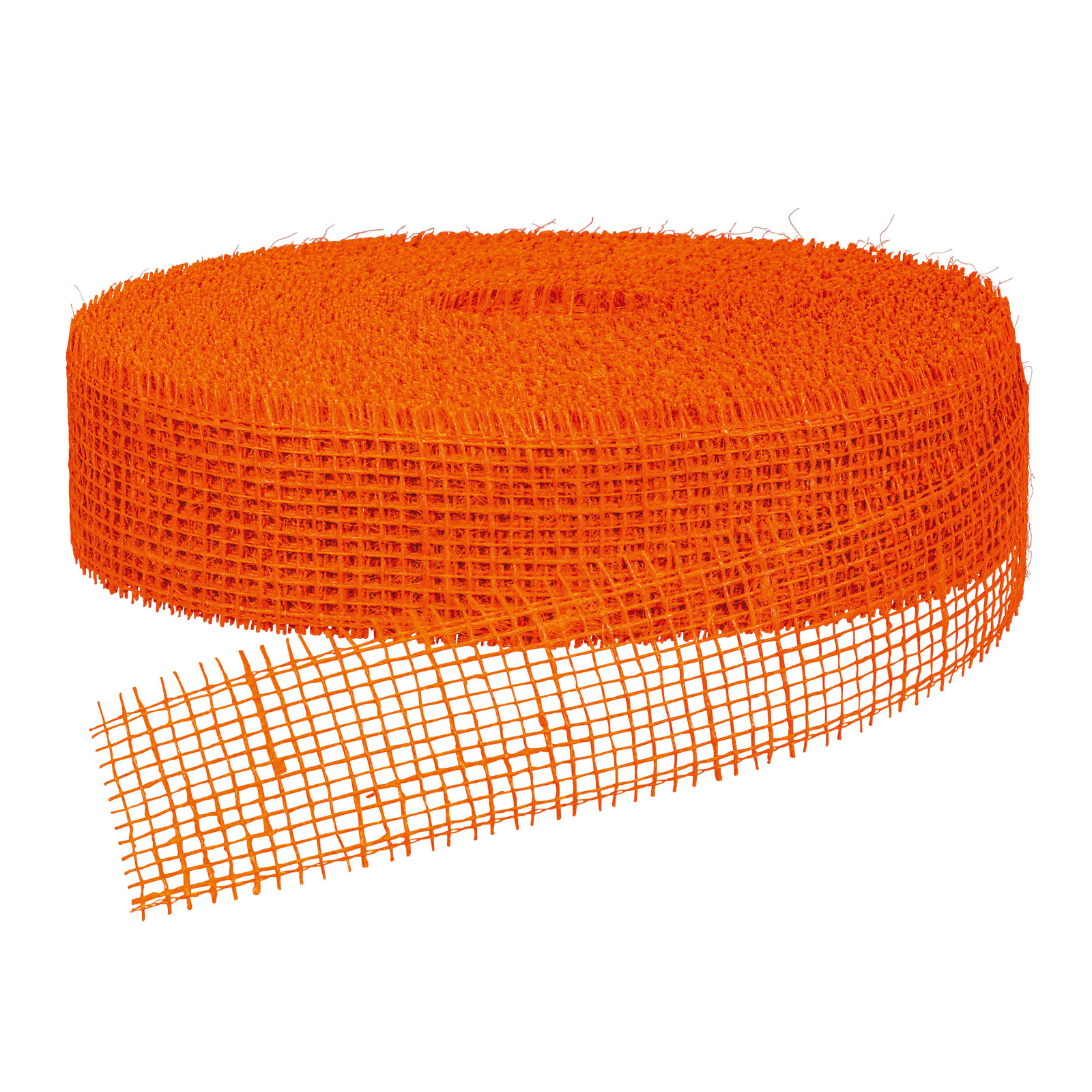 Geschenkband -Jute- orange 50mm x 40m, grobe Struktur