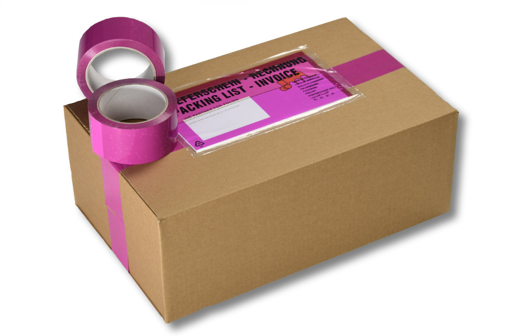 Packband pink, PP 50mmx66m Acrylatkleber 55µ