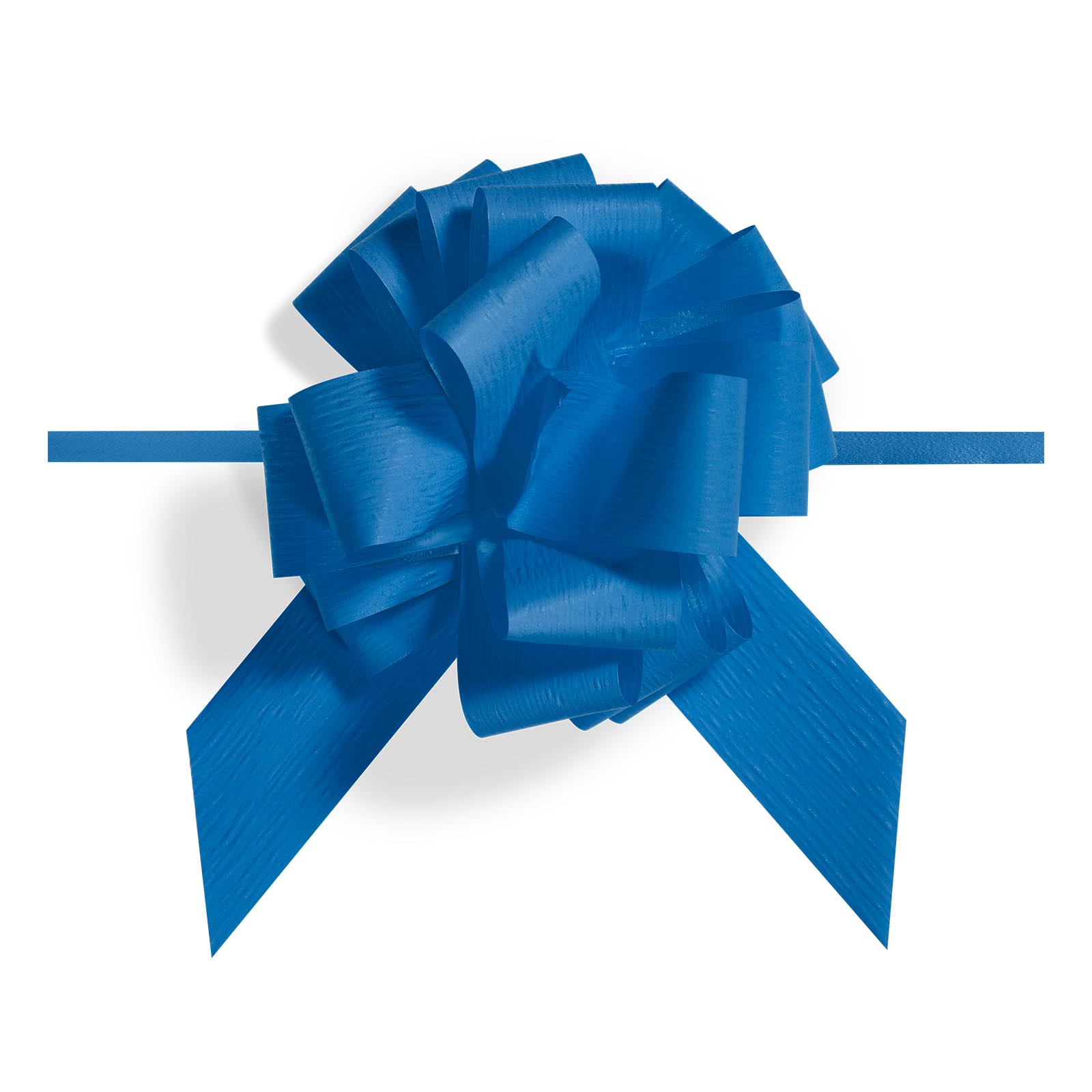 Ziehschleife Paper blau   ca. 13cm Durchmesser VE: 50 St
