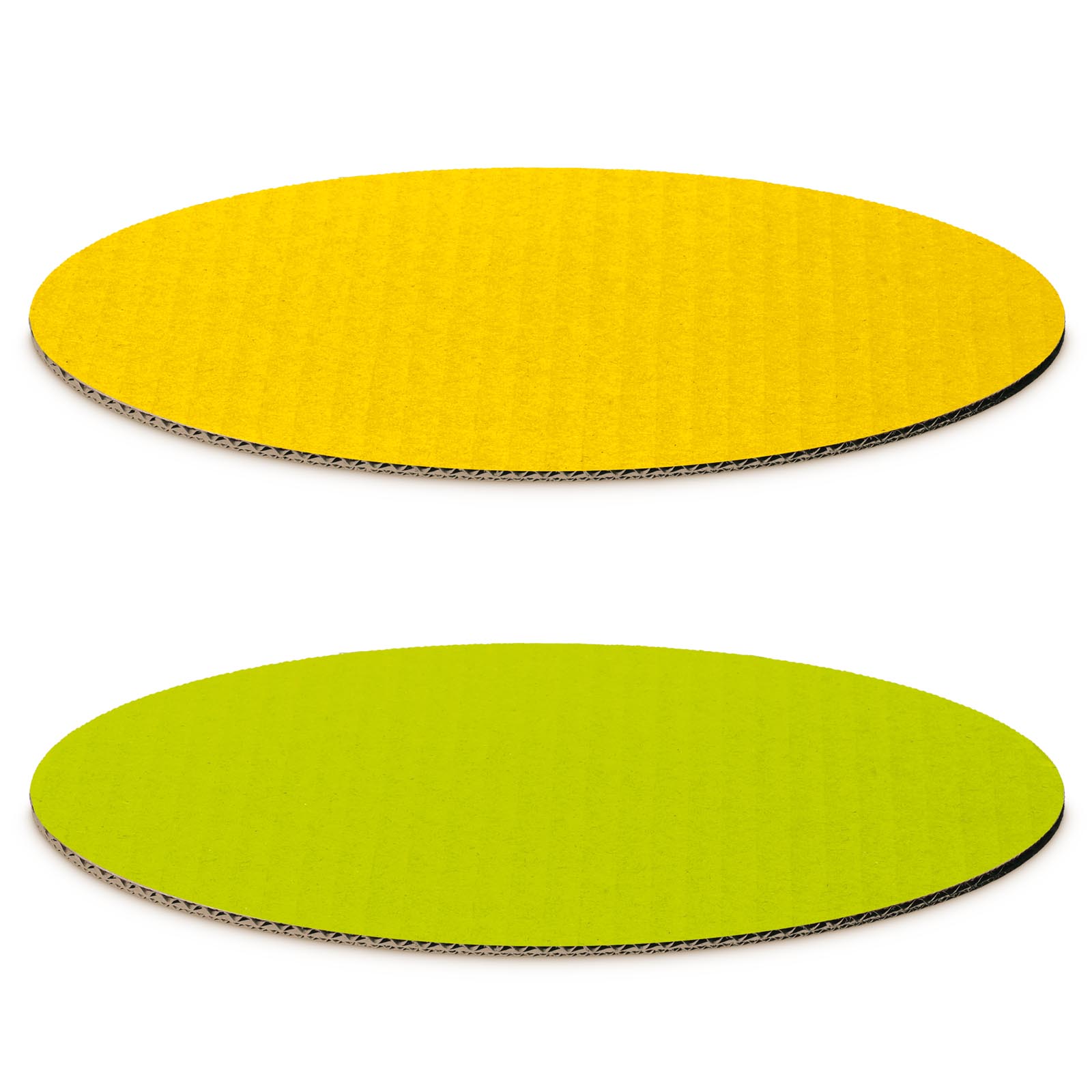Dekoplatte -M- limette/ gelb Oval 300x200mm