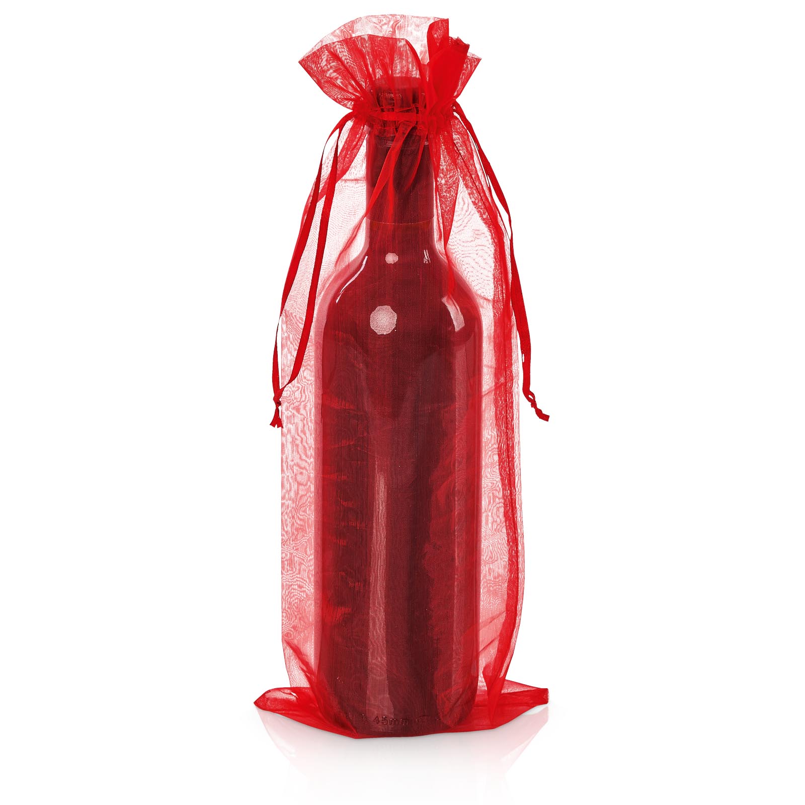 Beutel Organza 350x140mm rot für Flaschen etc.