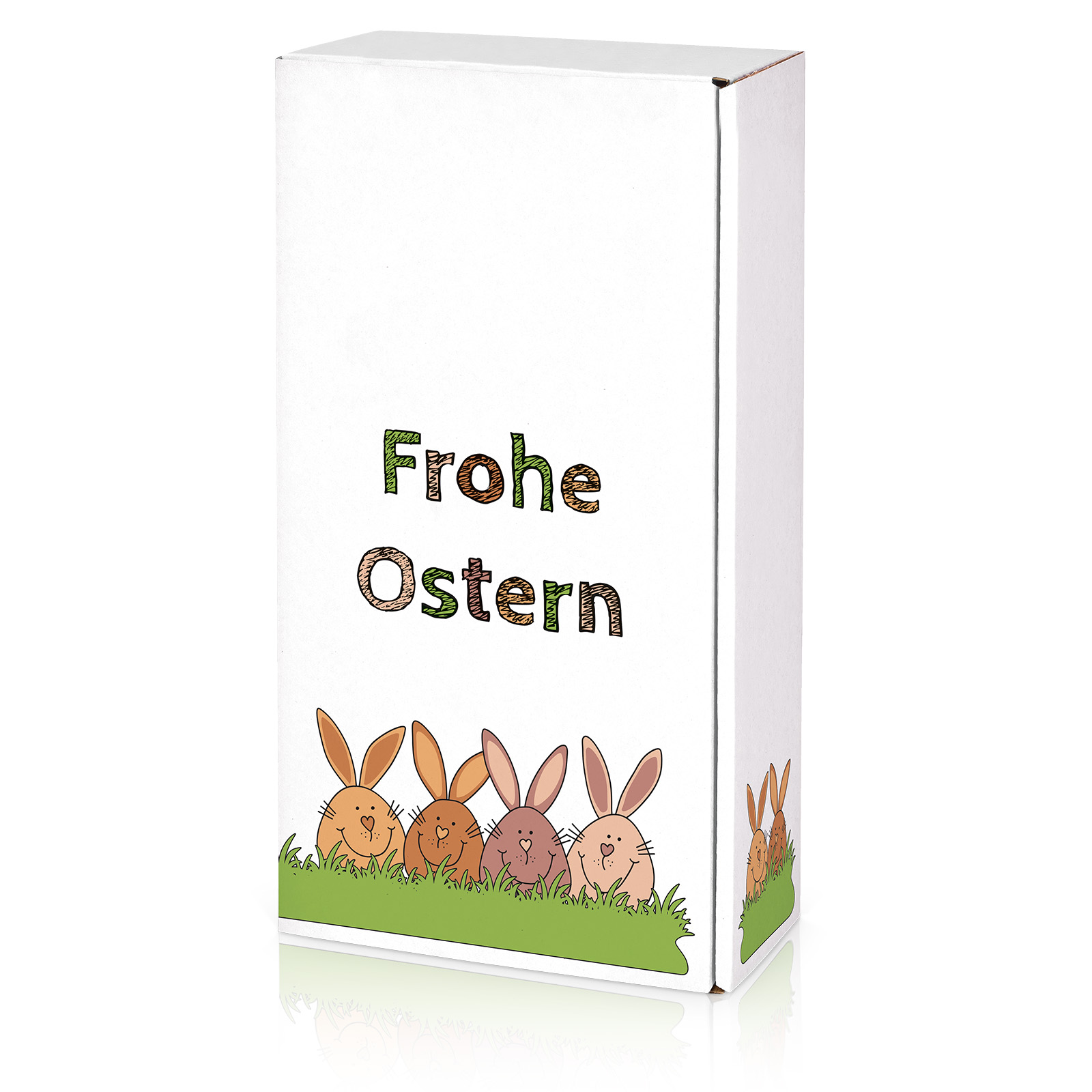 Geschenkkarton Frohe Ostern 2e inkl. Einlage 360x180x90mm