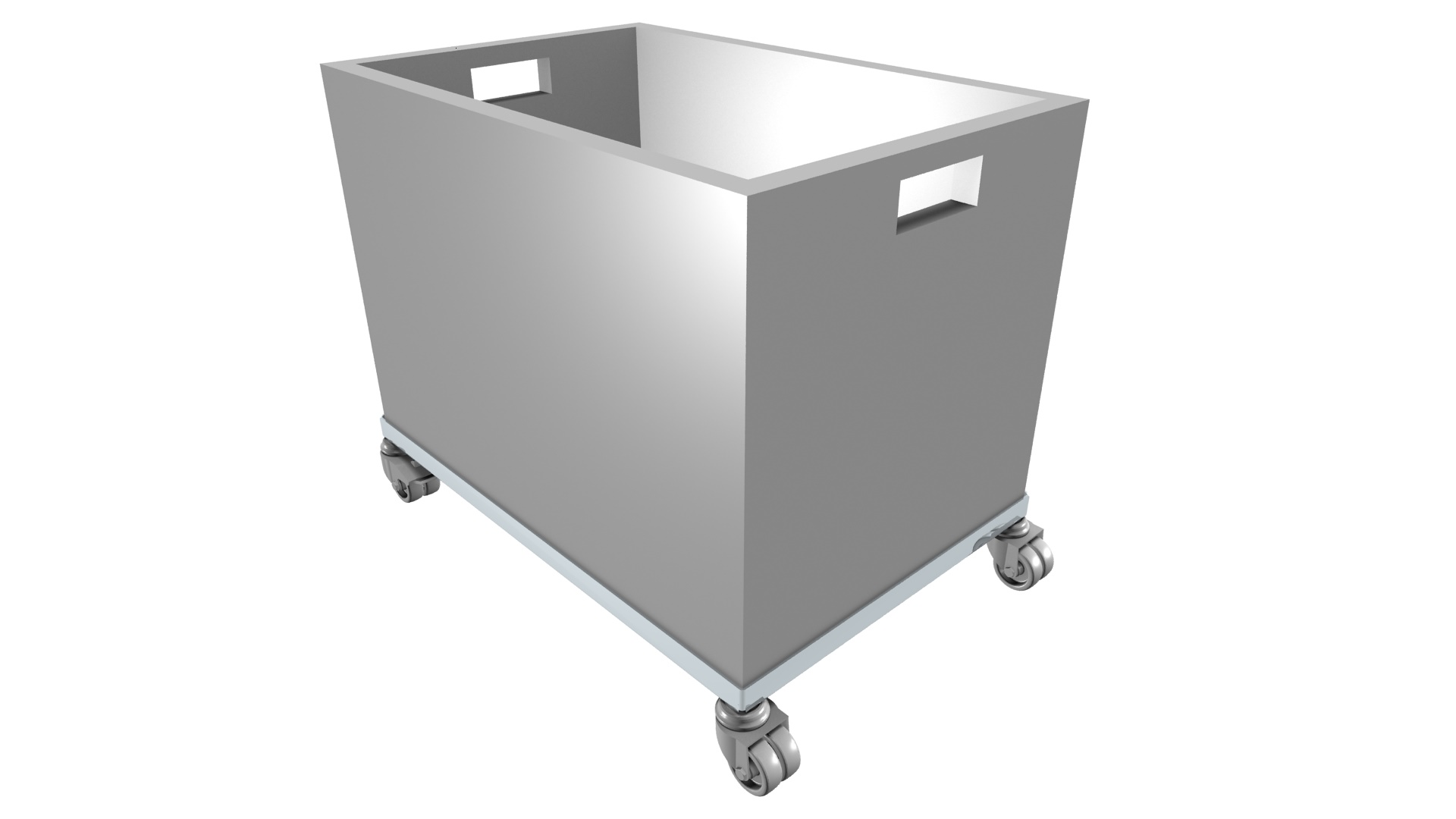 Container Basic,fahrbar durch  4 Lenkrollen 610x416x495mm