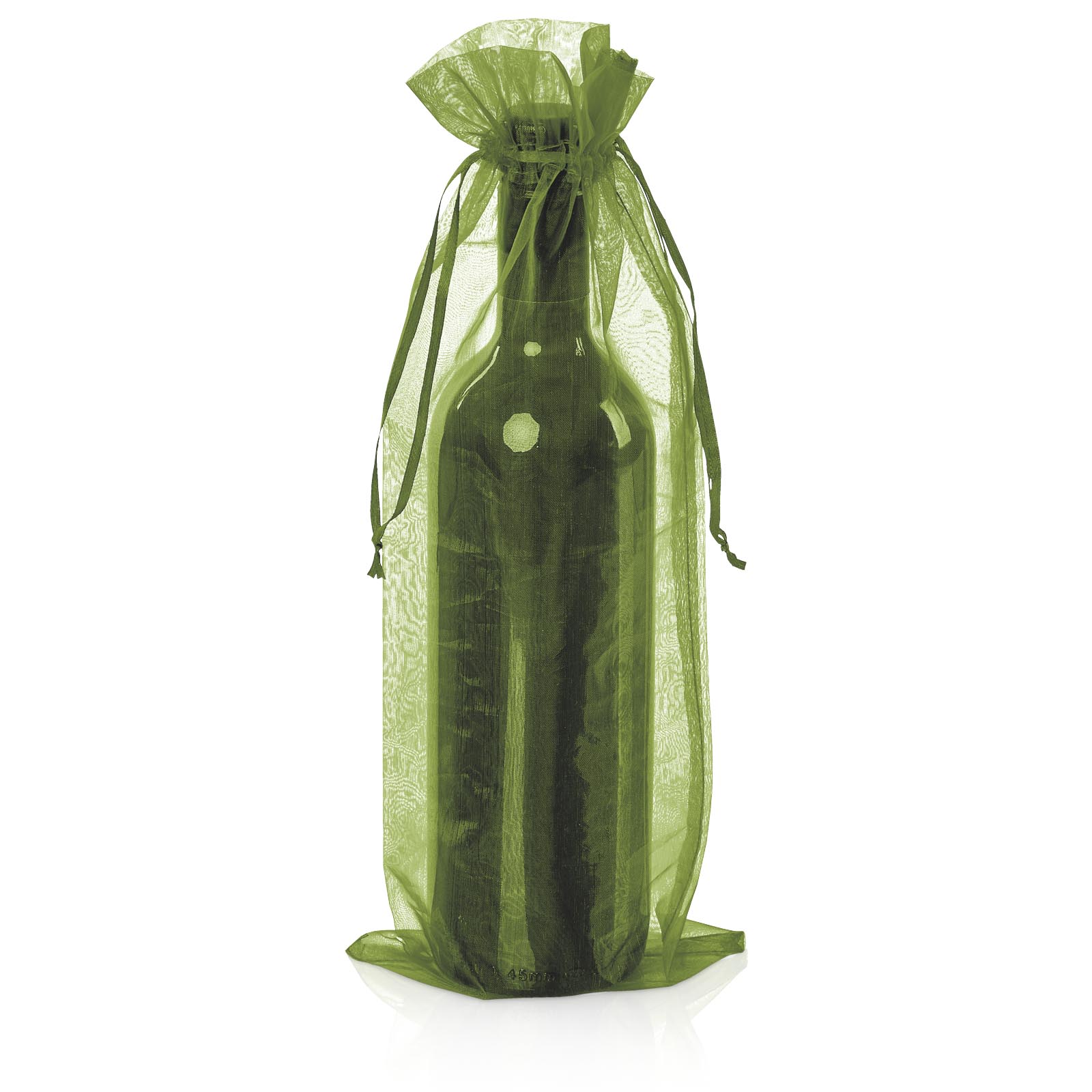 Beutel Organza 350x140mm grün für Flaschen etc.