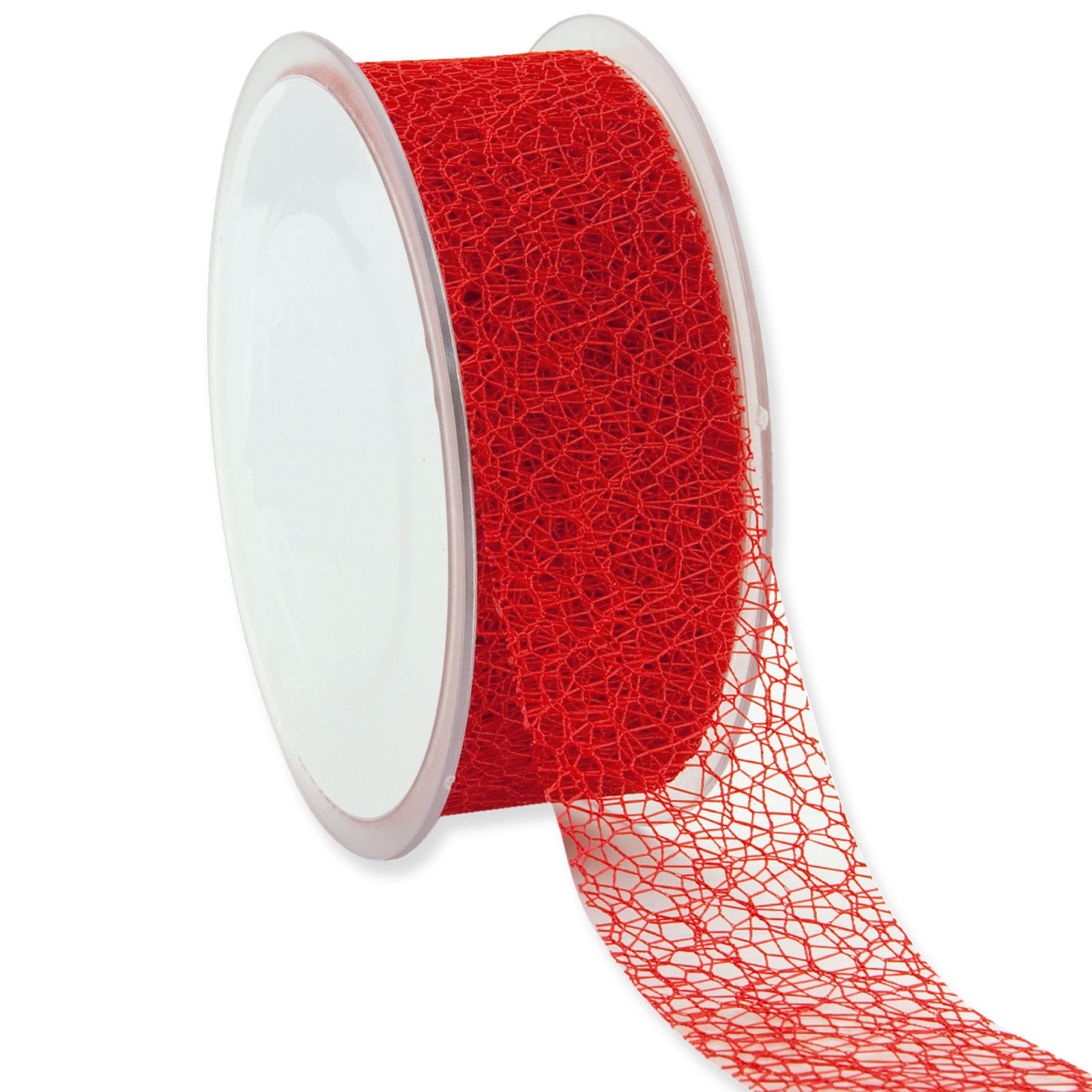 Deco-Netzband 38mmx20m rot Leicht glänzend