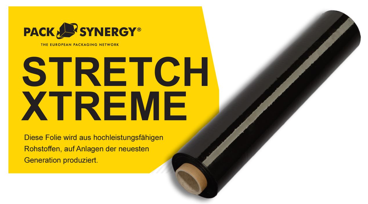 Stretch Xtreme 50x285m schwarz 12µ, Coex-Castfolie 1,87KG/Rol