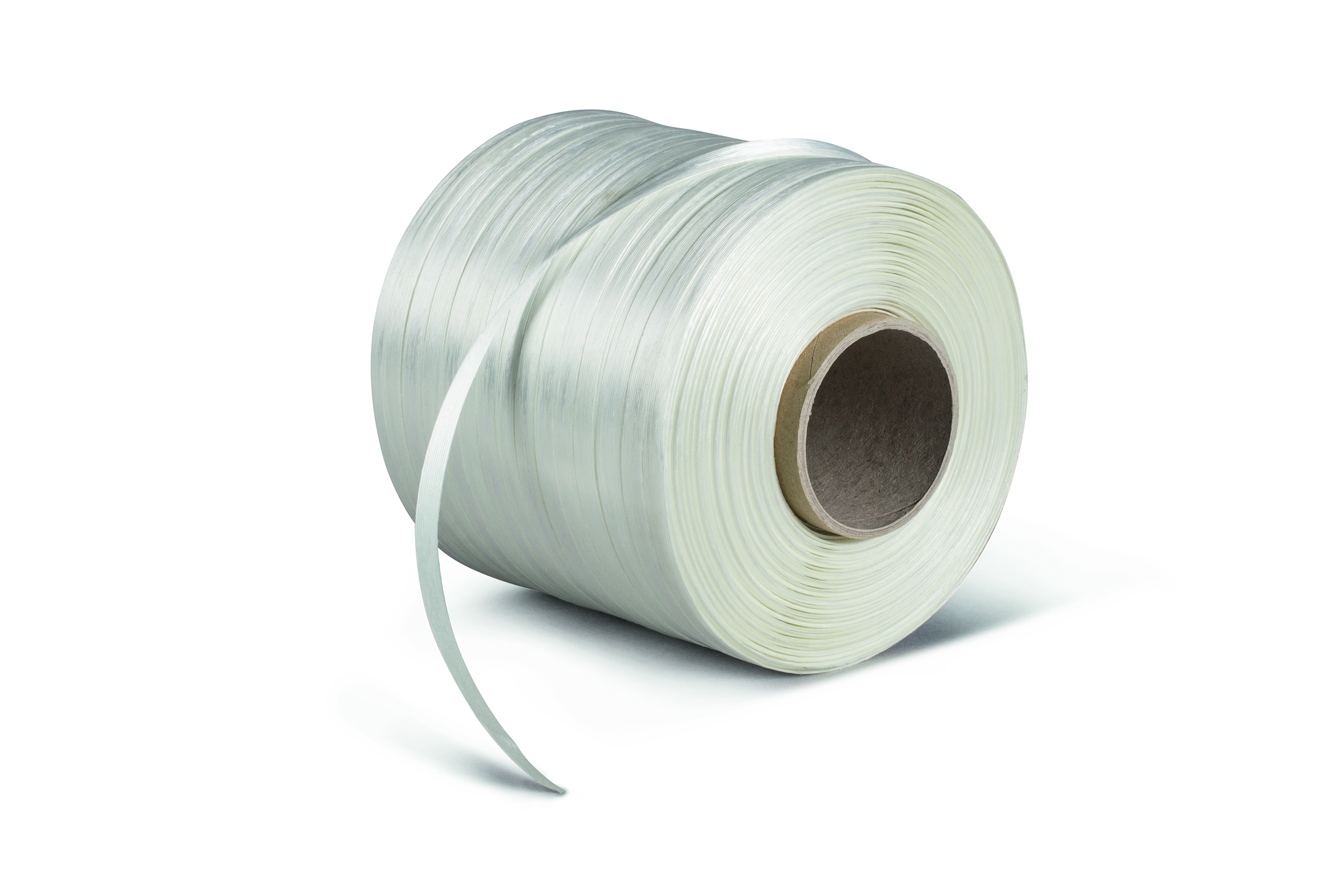 Textilumreifungsband 16mm weiß 850m, Kern 76mm, 450 kg