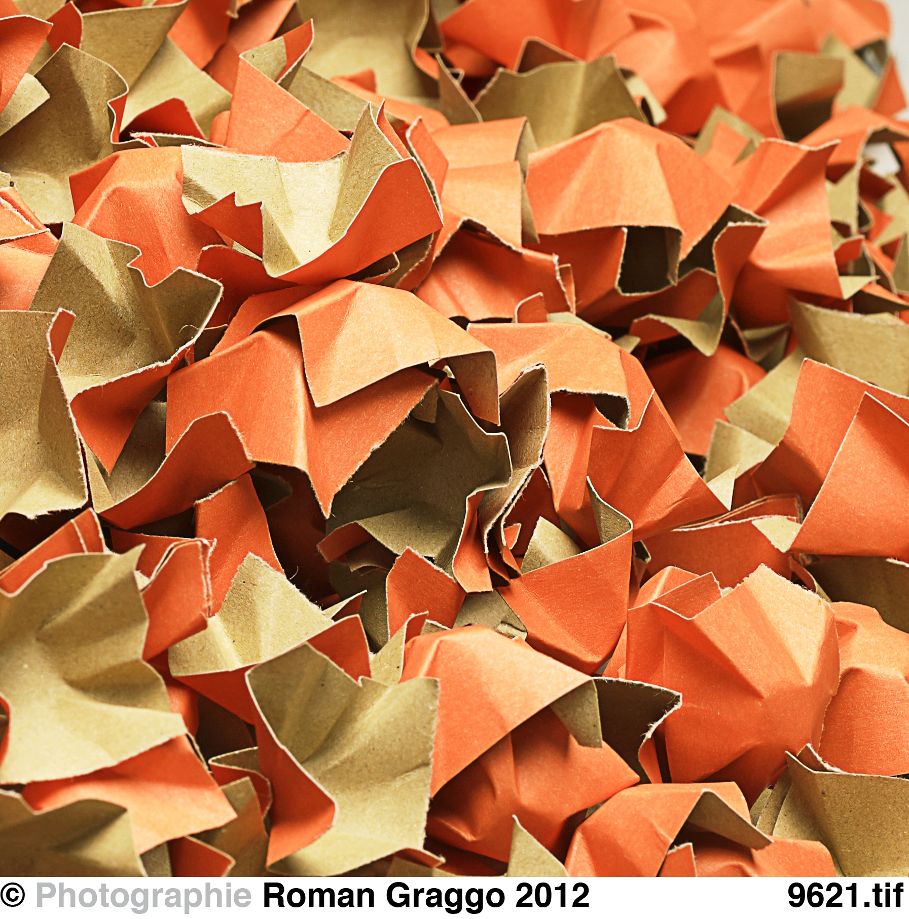 Loose Fill Papierchips orange 100% Recyclingpapier 240 L