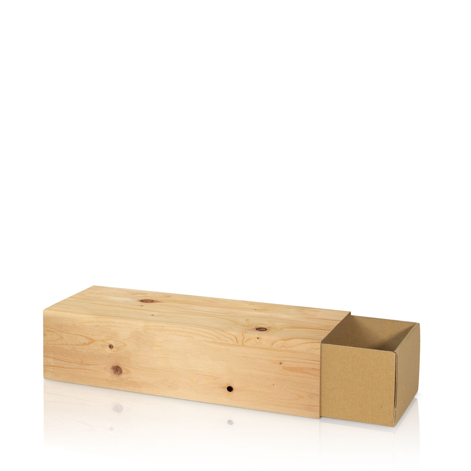 Geschenkbox Holzoptik 2-teilig Schuber Größe -3-290x100x70mm