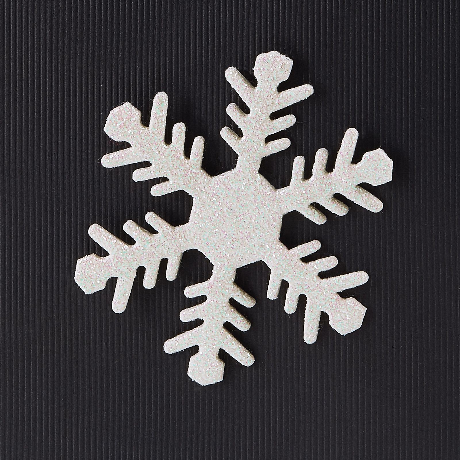 Schneeeflocke Weiß+Klebepunkt selbstklebend Ø 4+6cm VE 60Stk